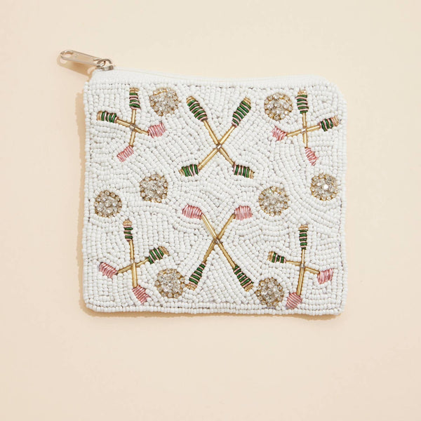 Beaded Golf Club & Ball White | Coin Pouch: White / One / B4KP415