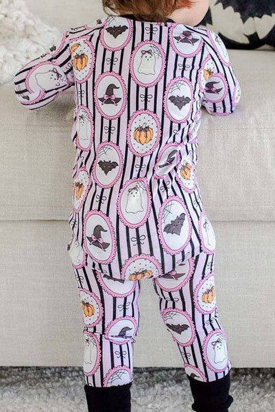 Halloween Glow-in-the-Dark Convertible Bamboo Zip Romper | Galloween: 0-3 months