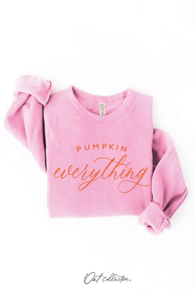 PUMPKIN EVERYTHING Graphic Sweatshirt: HEATHER MUSTARD / XL