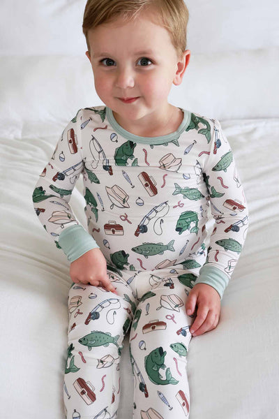 Two-Piece Bamboo Pajama Set | Off the Hook: 12-18 months