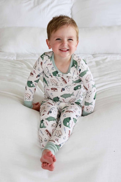 Two-Piece Bamboo Pajama Set | Off the Hook: 12-18 months