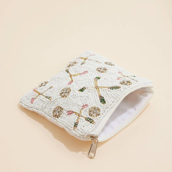 Beaded Golf Club & Ball White | Coin Pouch: White / One / B4KP415