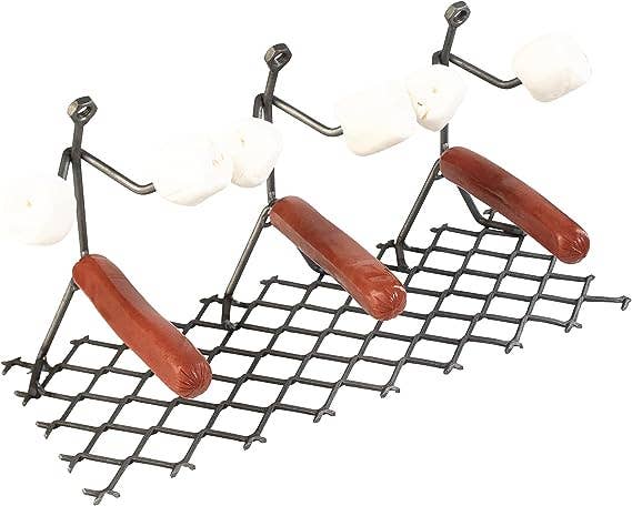 Hot Dog Roaster Stainless Steel Three Man Stick Figure