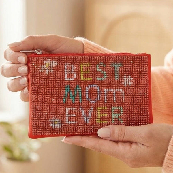 Best Mom Every Pave Coin Purse: MULTI