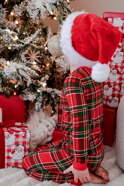 Christmas Bamboo Two-Piece Pajama Set | Plaid Tidings: 7/8