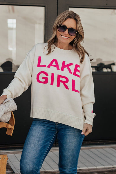 Lakegirl Knit Sweater: Ivory / L