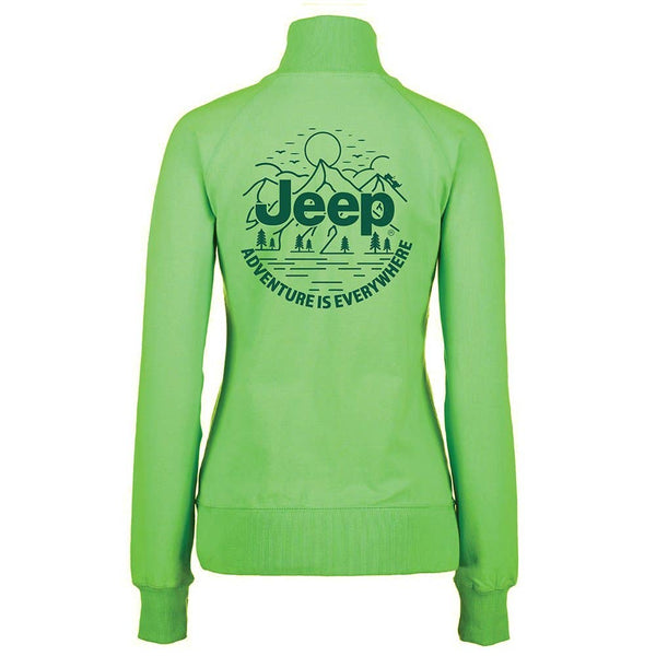 Ladies Jeep® Adventure Is Everywhere Fleece Jacket - Multiple Colors: Lime Green / Small