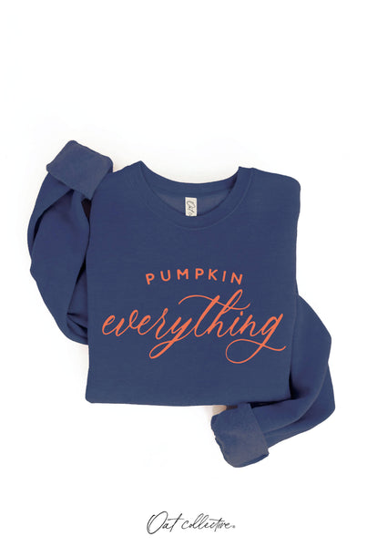 PUMPKIN EVERYTHING Graphic Sweatshirt: HEATHER MUSTARD / L
