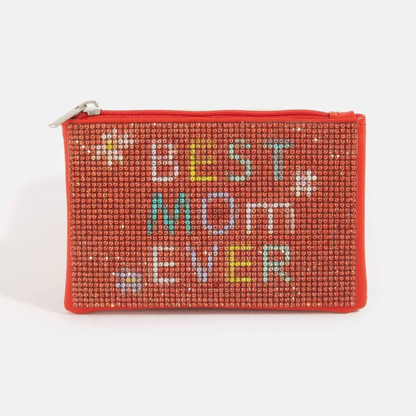 Best Mom Every Pave Coin Purse: MULTI