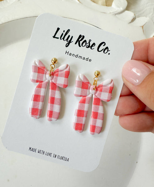Red Gingham Bows