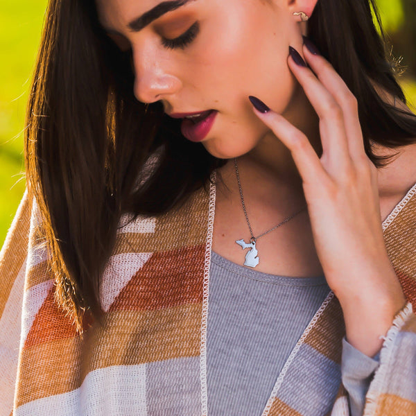 SA Michigan Necklace - Stainless Steel: Gold