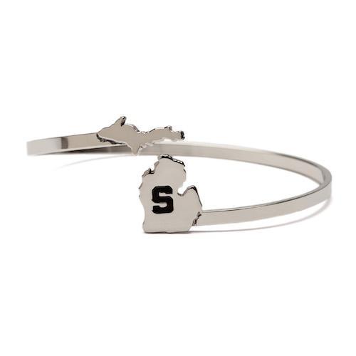 SA Michigan State University Spartans Jewelry Bracelet - Block S Bangle Bracelet