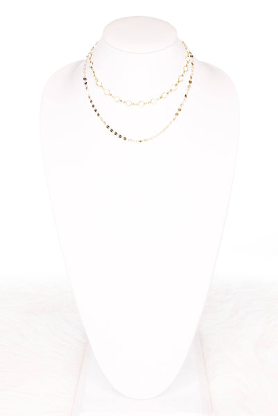 DD Kadee Necklace in White/Gold