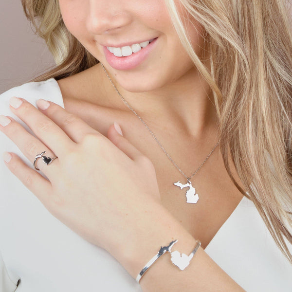 SA Michigan Necklace - Stainless Steel: Gold