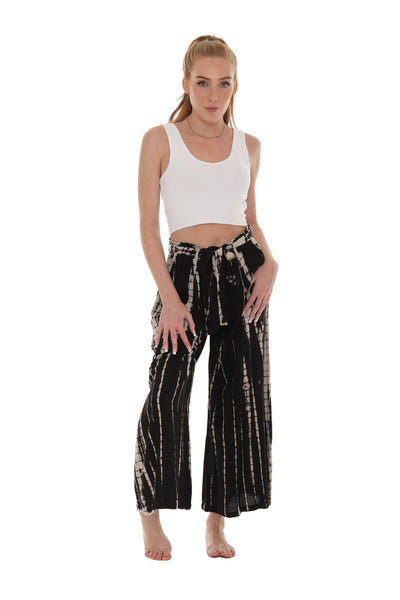 SW Belted Pocket Palazzo Pants: BLUE / 1X