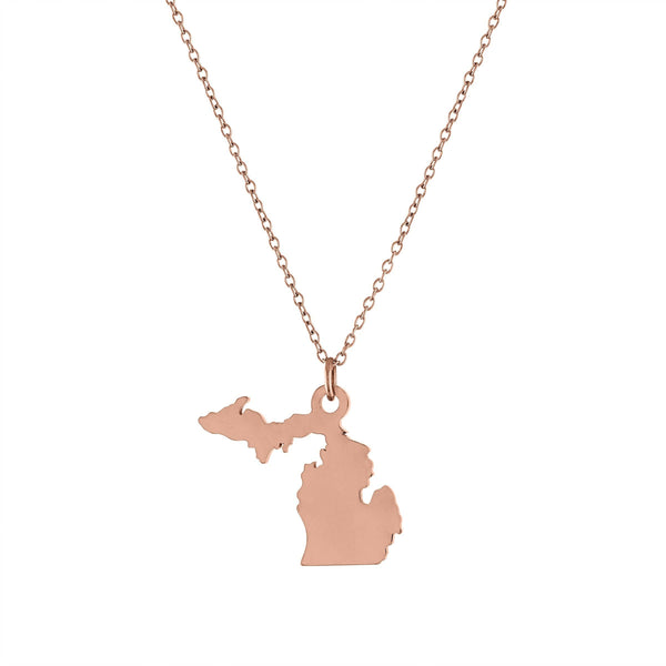 SA Michigan Necklace - Stainless Steel: Copper