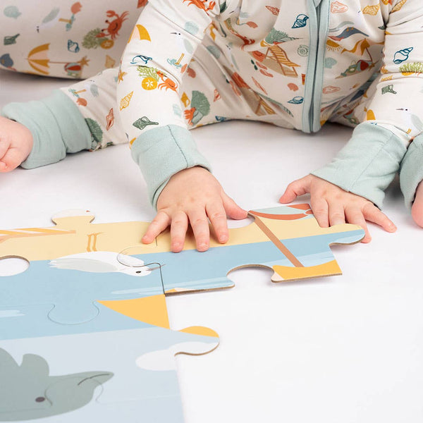 Beach Day Summer Kids 25 Piece Floor Puzzle Learning Toy