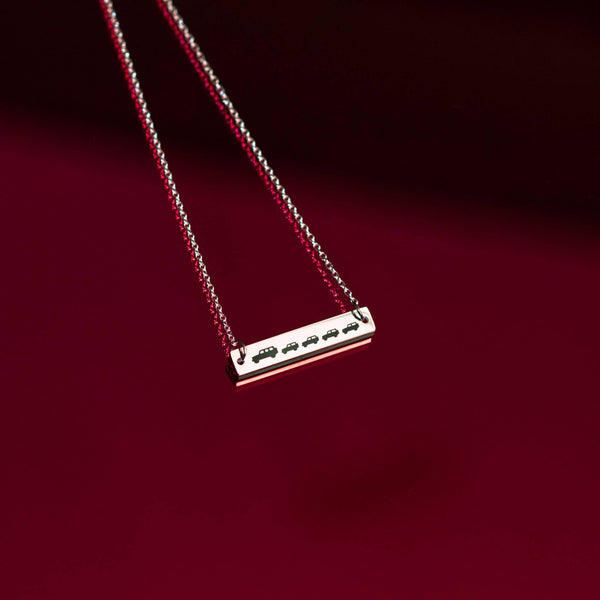 WT Mama Jeeper with Baby Jeeps Stainless Steel Necklace: 1 Baby Jeep