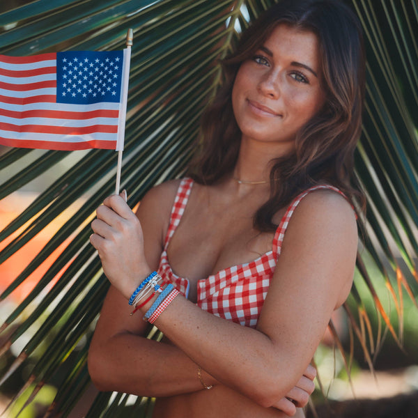 "Free" Patriotic Hair Tie Bracelets: Large
