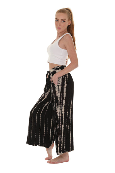 SW Belted Pocket Palazzo Pants: BLUE / 1X