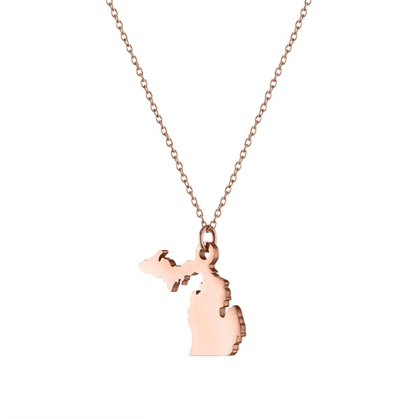 SA Michigan Necklace - Stainless Steel: Copper