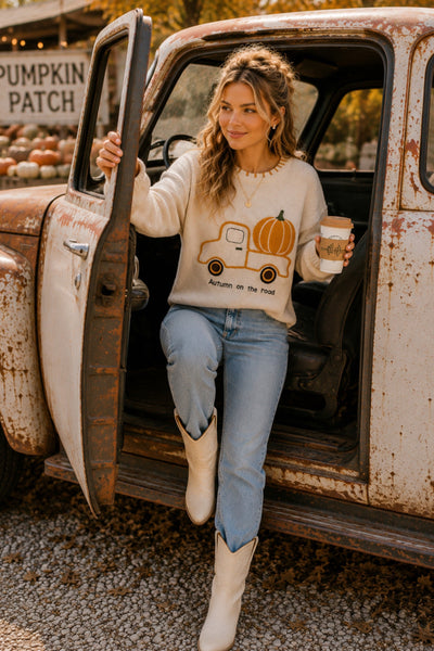 Autumn On The Road  Sweater
