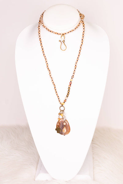 DD Gizelle Necklace in Taupe Mix