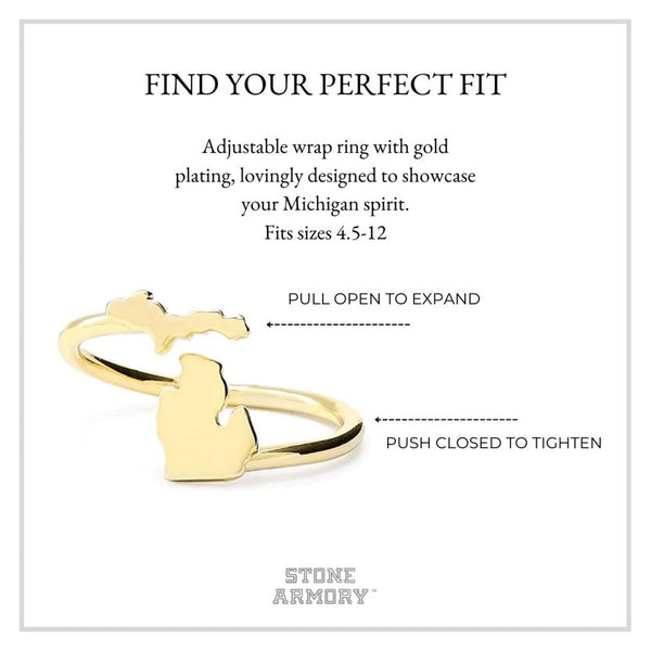 SA Michigan Ring - Gold
