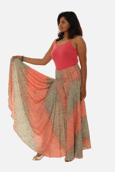 SW Bohemian Vibe with Floral Print Wide Leg Pants for Women: TURQ / S