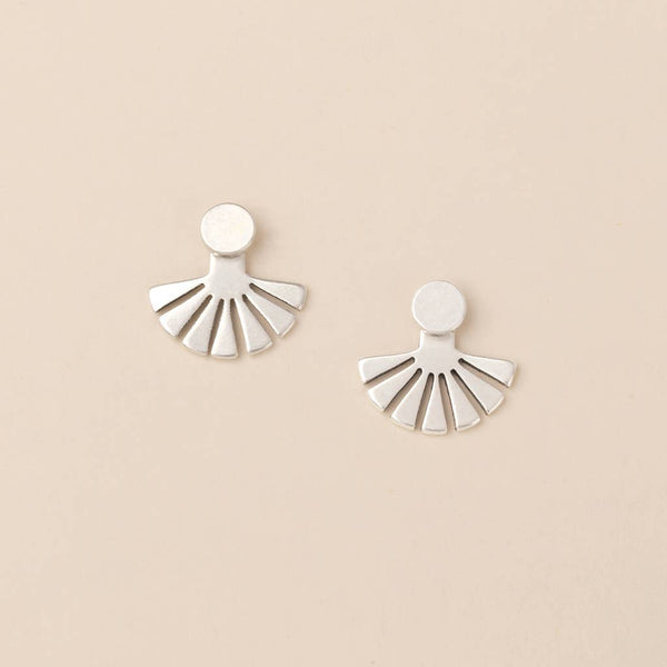 SC Refined Earring Collection - Sunburst Ear Jacket/Sterling S
