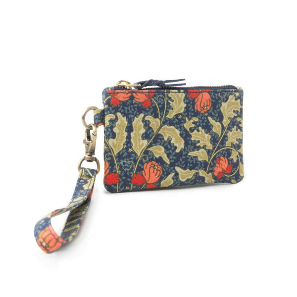 MY Red Blossoms Coin Purse In Blue: Default Title