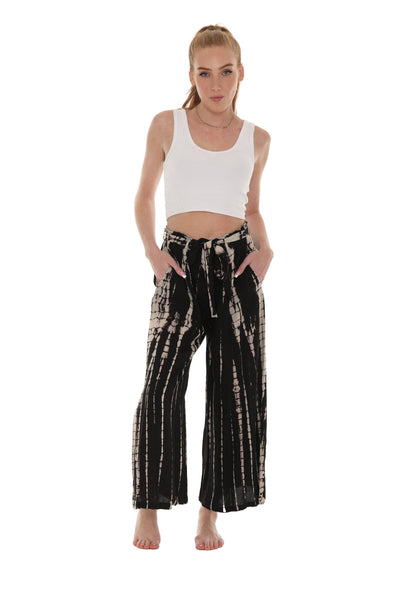 SW Belted Pocket Palazzo Pants: BLUE / 1X