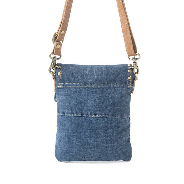MY Dahlia Denim Crossbody Bag: Denim Blue