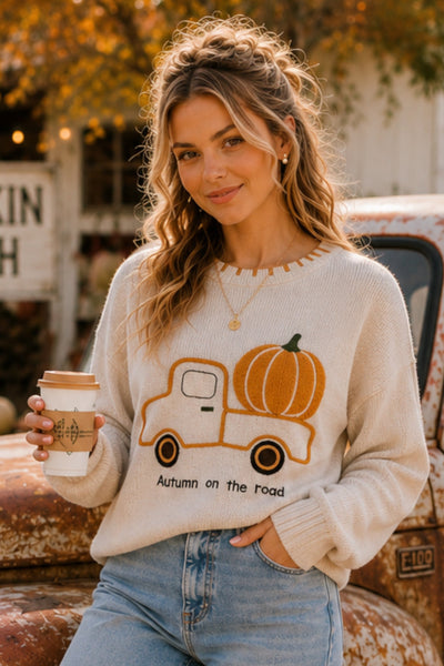 Autumn On The Road  Sweater