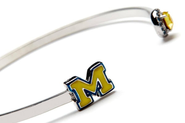 SA University of Michigan Crystal Bangle - Maize