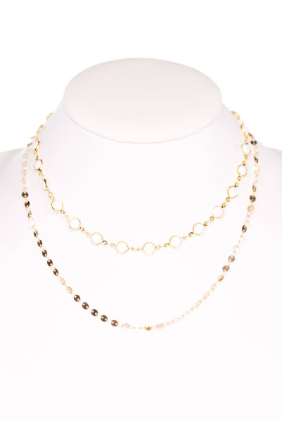 DD Kadee Necklace in White/Gold