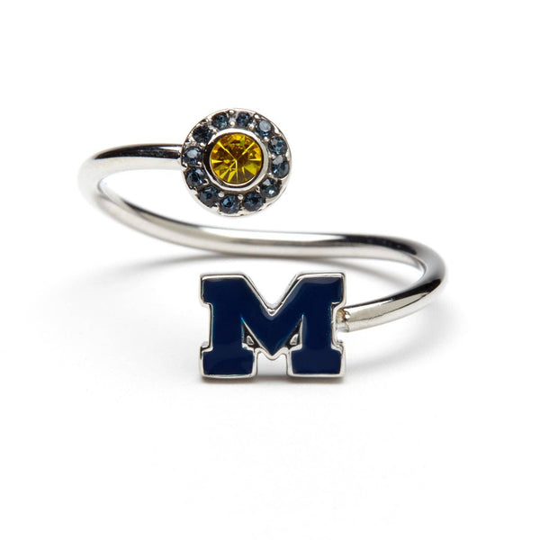 SA Michigan Adjustable Ring - Blue Block M