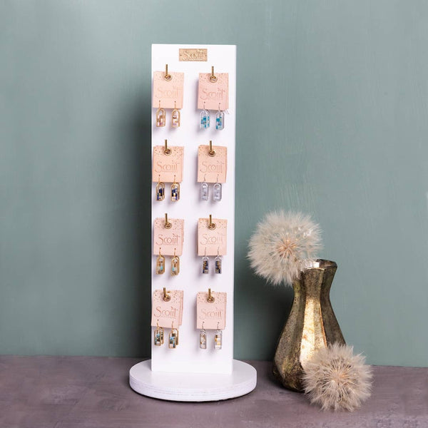 SC Good Karma Miyuki Frame Earring - Blush/Topaz/Gold