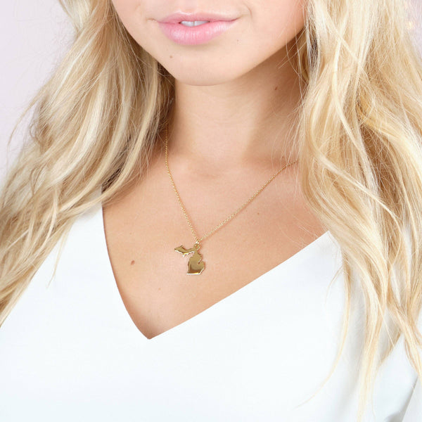 SA Michigan Necklace - Stainless Steel: Stainless Steel