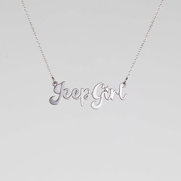 WT Jeep Girl Stainless Steel Necklace
