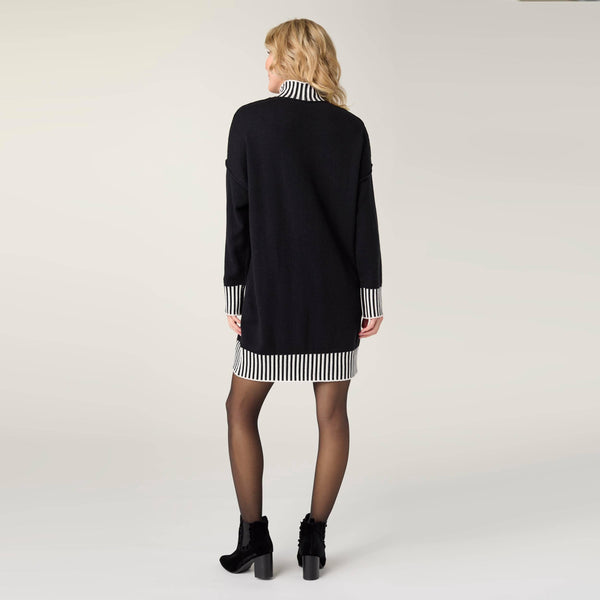 CO Jayla Knit Dress with Striped Trim