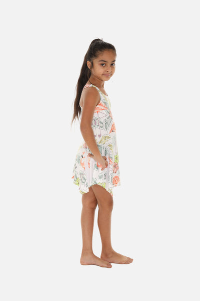 SW Adorable Dress for Kids with a Pop of Flamingos: MULTI / 4
