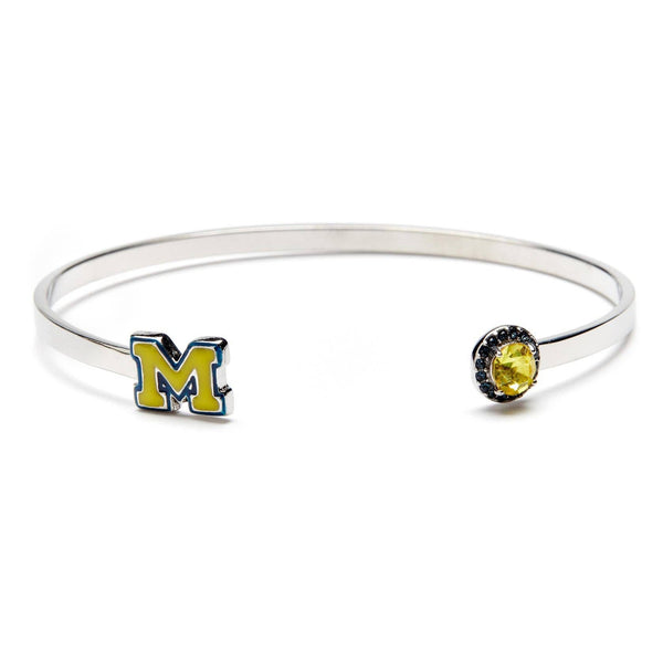 SA University of Michigan Crystal Bangle - Maize