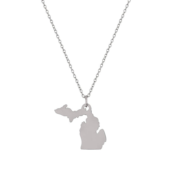 SA Michigan Necklace - Stainless Steel: Stainless Steel