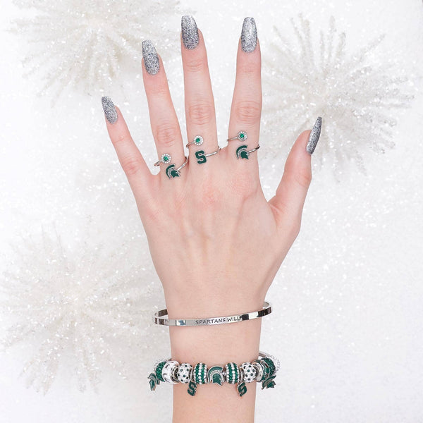 SA Michigan State Spirit Bangle - 'Spartans Will.'