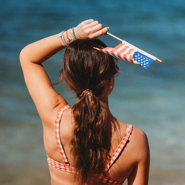 "Free" Patriotic Hair Tie Bracelets: Large