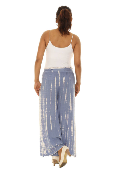 SW Belted Pocket Palazzo Pants: BLUE / 1X