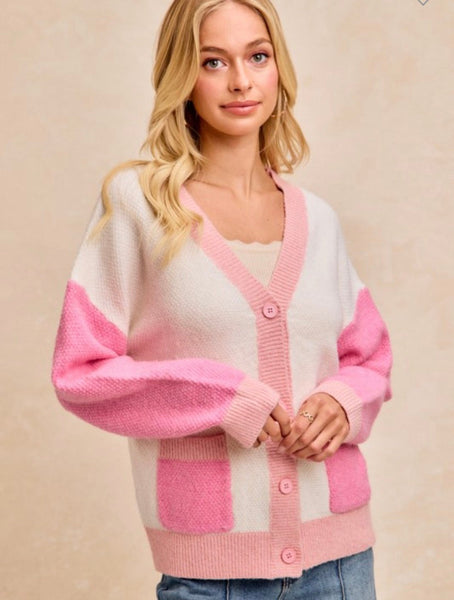 Front Buttoned Pocket Details Sweater Cardigan