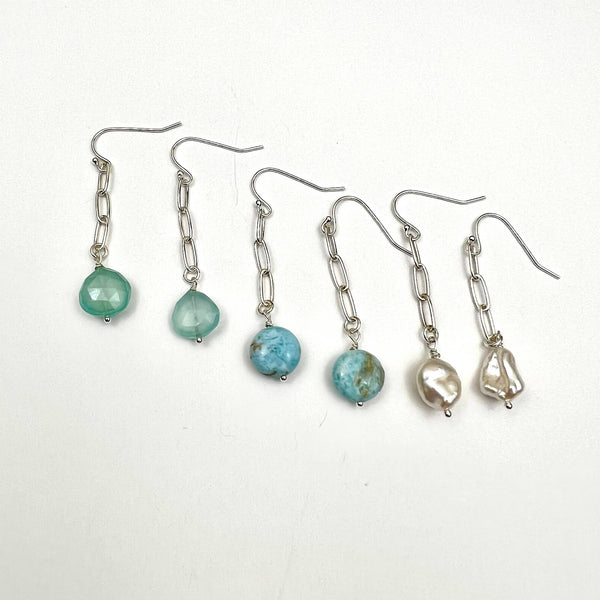 JG Paperclip EAR Larimar