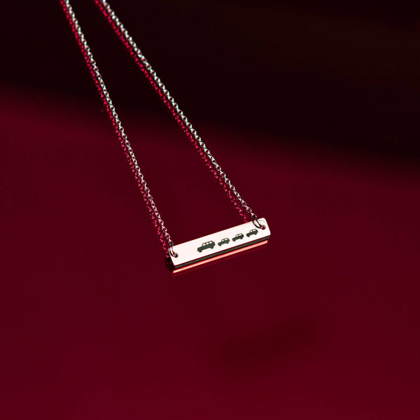 WT Mama Jeeper with Baby Jeeps Stainless Steel Necklace: 1 Baby Jeep